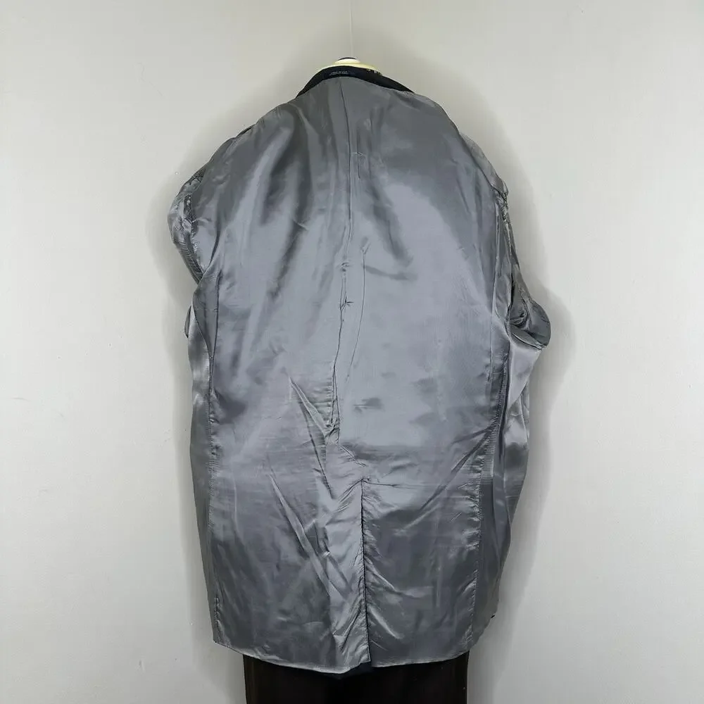 44R Blazer Gray Wool 2 Button Mens 2XL 48